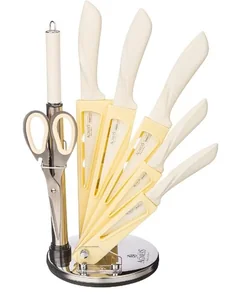 Lefard Набор Ножей Agness С Ножницами И Мусатом На Пластиковой Подставке, 8 Предметов. 911-623