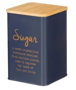 Lefard Емкость Для Сыпучих Продуктов Agness Navy Style Сахар 1,1 Л 10*10*14 См Цвет: Ночной Синий. 790-308