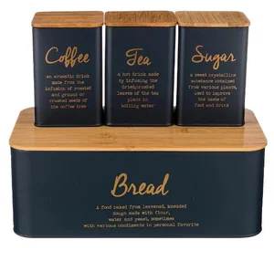 Lefard Набор Хлебница 2 В 1 Agness Navy Style 6 Л 34*18*12,5 См, Банка Для Сыпучих 1,1 Л 10*10*14 См 3 Шт. 790-199