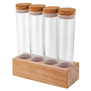 Delta Набор для специй Sugar&Spice Rosemary 4 штуки с пробковыми крышками на деревянной подставке SE105012996