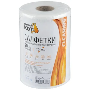 Mallony Салфетки из спанлейса в рулоне с перфорацией 20*19см, 35 гр/м2, 200 шт. 105067-SK