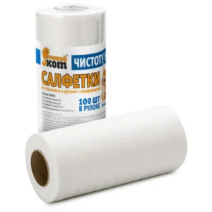 Mallony Салфетки из спанлейса в рулоне с перфорацией 25*30см, 40 гр/м2, 100шт. 002925-SK