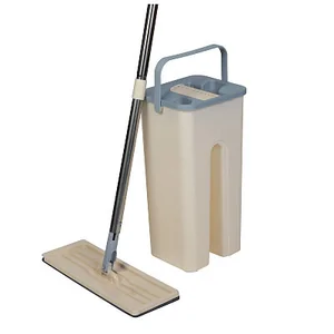 Mallony Швабра для пола с насадкой из микрофибры и ведром Clean hands beige. 310486-SK