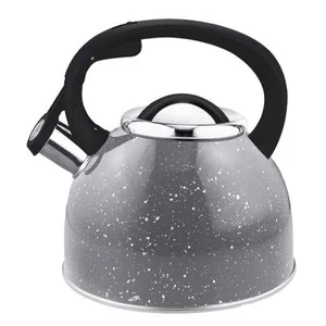 MALLONY Чайник 2.5 л из нерж стали со свистком Arte (серый с белыми точками) 005171-SK