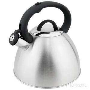 MALLONY Чайник ROMANCE, объем 3 л, из нержавеющей стали со свистком, матовый. 008640-SK