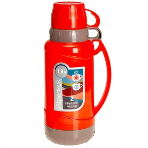 ALPENKOK Термос со стеклянной колбой 1,8 л AK-10104S оранжевый