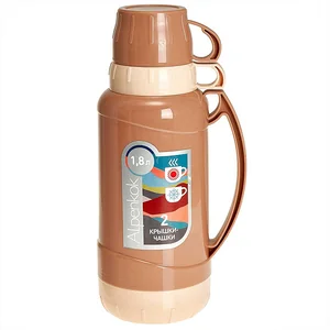 ALPENKOK Термос со стеклянной колбой 1,8 л AK-10106S бежевый