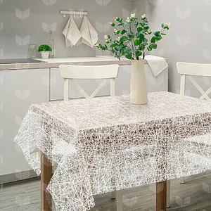 MALLONY Скатерть ПВХ Паутинка коллекция Ажур размер 110х132 см. 106449-SK