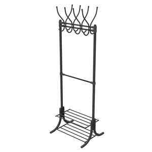 НИКА Вешалка гардеробная с полками ВГП60-8/Ч черный
