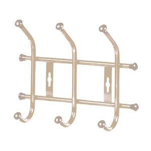 НИКА Вешалка настенная 276х215 мм (3 крючка) ВНТ3/БЖ бежевый металлик