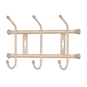 НИКА Вешалка настенная 284х188 мм 3 крючка ВН3/БЖ бежевый металлик