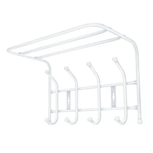 НИКА Вешалка настенная с полкой 400х238х268 мм (4 крючка) ВП4/МБ матовый белый