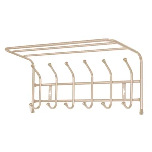 НИКА Вешалка настенная с полкой 600х238х268 мм (6 крючков) ВП6/БЖ бежевый металлик