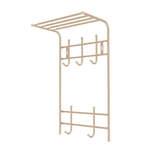 НИКА Вешалка с полкой 2-х ярусная  ВПТ5/БЖ бежевый металлик