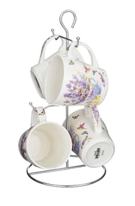 Lefard Набор Кружек На Металл.подставке Прованс Лаванда 4 Шт. 350 Мл 359-829