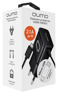 Qumo Сетевое зарядное устройство Energy (Charger 0025) 2.1A