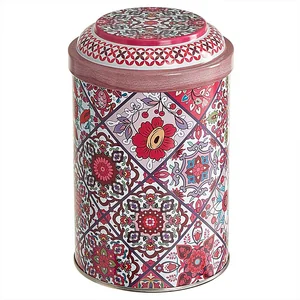 DELTA Банка жестяная Времена года (розовая) 1,1 л Ц99h145v110-01965