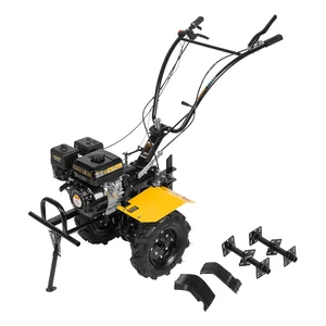 Denzel Мотоблок DPT-270X, 7 л.с., диск.сцеп, шир 90 см, глуб 35 см,фрез 3х4,ВОМ,скор 2В/1Н,кол 8 56433