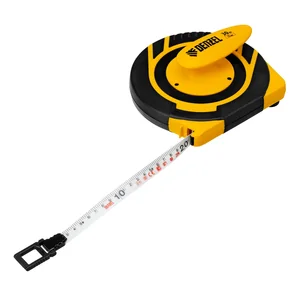 Denzel Рулетка геодезическая 30 м х 15 мм, закрытый корпус, фиберглассовая лента 31291