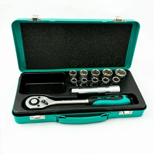 Stels Набор торцевых головок, 1/2, головки 10 - 24 мм, с трещоточным ключом, 12 предметов 13577