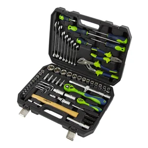 Сибртех Набор инструментов 76 предметов CrV, 1/2, 1/4 13528