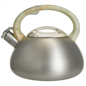 WEBBER Чайник со свистком 3 л BE-0598 сатин, мрамор