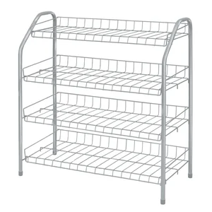 НИКА Этажерка для обуви 4 полки ЭТ1/МС матовый серый