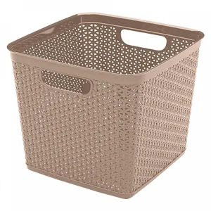 Delta Корзина для хранения Keeplex Rattan 21 л, 29,5×29,5×27,5 см квадратная KL130410015 морской песок