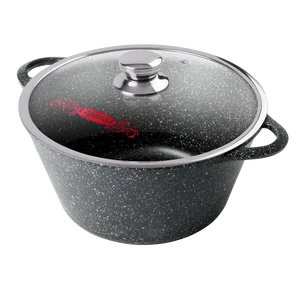 ГОРНИЦА Кастрюля 5л., литые ручки, с крышкой, (п/у), серия Гранит Induction Ик2732аг