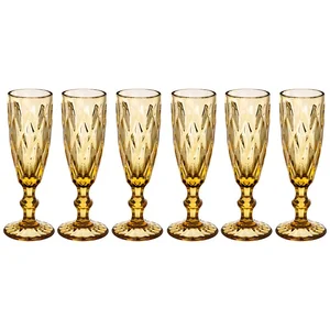 Lefard Набор Бокалов Для Шампанского Ромбо 6шт. Серия Muza Color 150мл. / В=20 См. 781-148