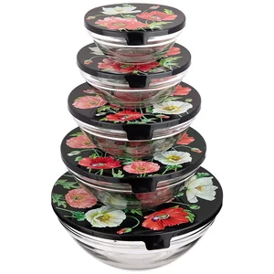 Lefard Набор Миски С Крышкой Agness Маки, 10 Предметов, 150/250/450/630/1150 Мл. 887-117