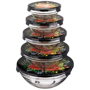 Lefard Набор Миски С Крышкой Agness Роскошный Сад, 10 Предметов, 150/250/450/630/1150 Мл. 887-115