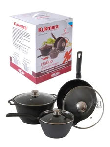 KUKMARA Набор кухонной посуды №1 с антипригарным покрытием, линия Традиция (к41а, с247а, к017а) нкп01а
