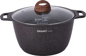 KUKMARA Кастрюля 6л со стекл. крышкой, АП линия Granit ultra (Blue) кгг62а