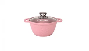KUKMARA Кастрюля 1л со стеклянной крышкой,АП линия Trendy style (rose) к11tsr
