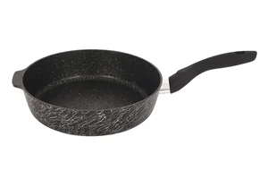 Кукмара Сковорода 28 см с ручкой, АП линия Грация (черный/серебро) сгчс280а