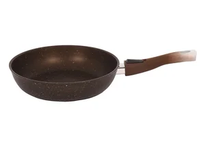 Кукмара Сковорода 26/6 см с антипригарным покрытием (кофейный мрамор) со съемной ручкой soft touch смк264а