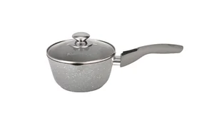 Кукмара Ковш 1,5л с носиком со съемной ручкой, со стекл. крышкой, АП (светлый мрамор) кмс0156а