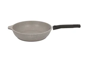 Кукмара Сковорода 24/6 см с антипригарным покрытием (светлый мрамор) со съемной ручкой смс246а