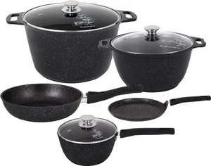 KUKMARA Подарочный набор кухонной посуды №20, АП линия Мраморная(темный мрамор) пнкп20мт