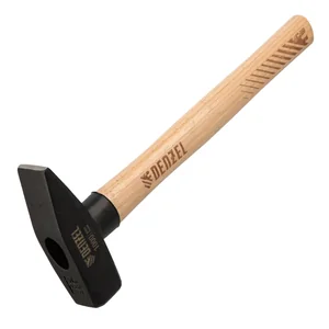 Denzel Молоток слесарный, 1000 г, кованый квадратный боек, буковая рукоятка 10437