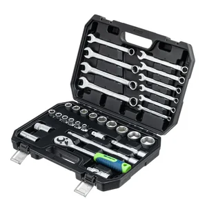 Сибртех Набор инструментов, 1/2, пластиковый кейс, 32 предмета 13393