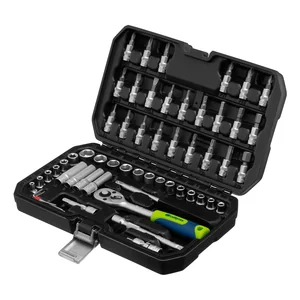 Сибртех Набор инструментов, 1/4, пластиковый кейс 56 предметов 13399