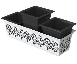 Альт-Пласт Система кашпо ЛОТОС 3,5л*3 60см (ящик д/растений с сист прикорневого полива) АП 150