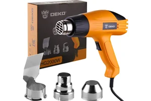 DEKO Строительный фен HG2000W, 2000Вт, 2 скорости, защита от перегрева 063-4166