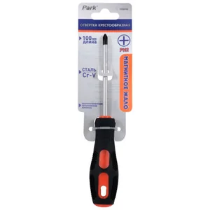 Park Отвертка Strom PH2х10см, двухкомпонентная рукоятка OTV009DK, крестовая. 356009-SK