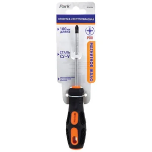 Park Отвертка Strom PZ2х10см, двухкомпонентная рукоятка OTV003DK, крестовая. 356003-SK