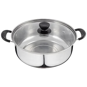 Mallony Кастрюля Promo, объем 5,5 л, из нержавеющей стали с крышкой из жаропрочного стекла. 104617-SK