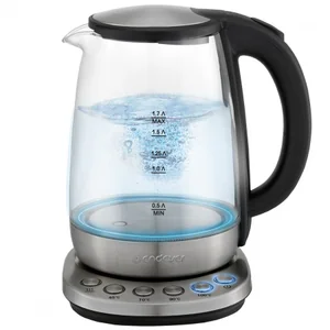 ENDEVER Чайник Skyline KR-370G сталь/стекло