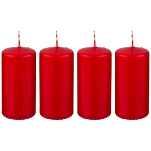 Lefard Набор Свечей Из 4 Шт. 10*5 См. Красный Лакированный 348-446